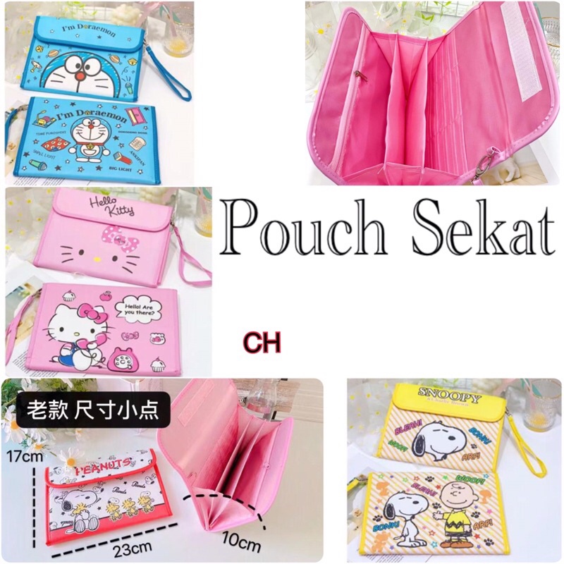 Pouch Sekat Sanrio / Pouch Sekat Karakter / Dompet Hellokitty Sanrio