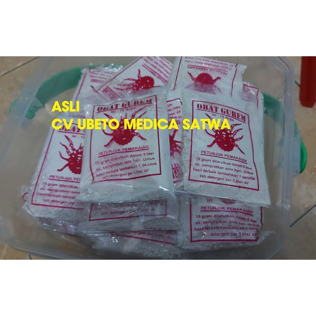 ASLI Obat Gurem / Kutu / Caplak / Tungau untuk ayam layer petelur sachet 15gr 1 box isi 60 sachet