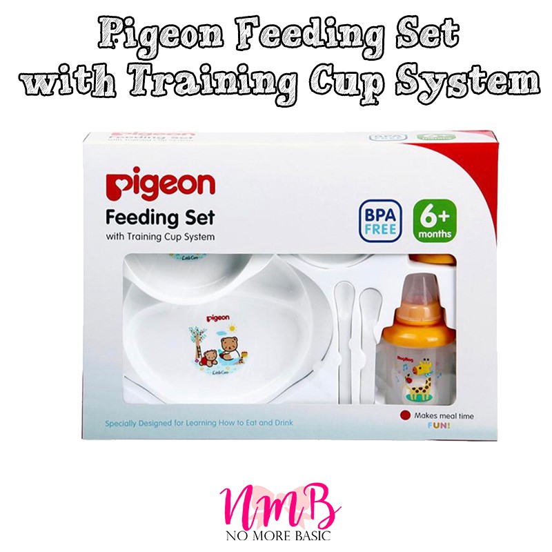 Pigeon Feeding Set Mini / Juice Feeder / Training Cup System - Set Makan Bayi