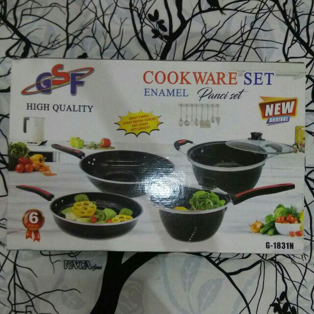 Gsf Panci Set 6 Pcs Enamel Gsf1831