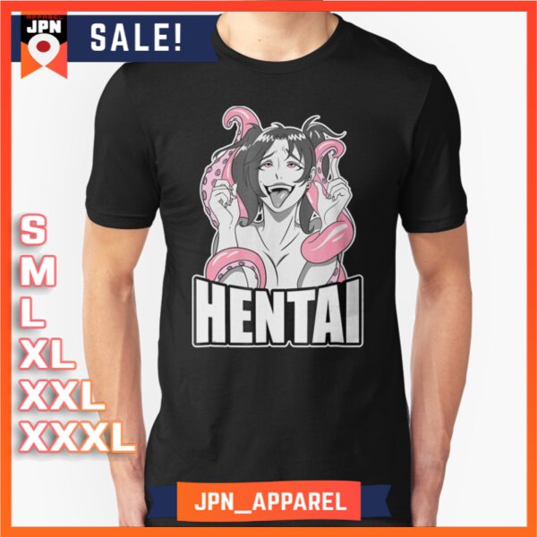 Kaos Baju Ahegao face, lewd anime girl gift for Hentai otakuT-Shirt Premium