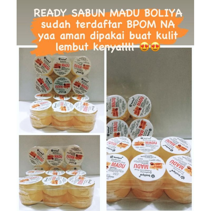 BOLIYA SABUN MADU 40 gram 1pc KUNING / HIJAU ORIGINAL BPOM GIRLSNEED77 MENCERAHKAN MENGATASI JERAWAT