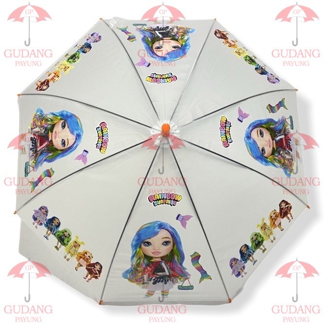 Payung Anak Karakter PVC Motif Rainbow Surprise