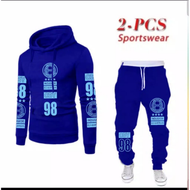 N_S Stelan 1Set Sweater Hoodie Panjang+Celana Jogger Panjang Cby_98