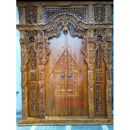 gebyok 2 meter ukiran wayang