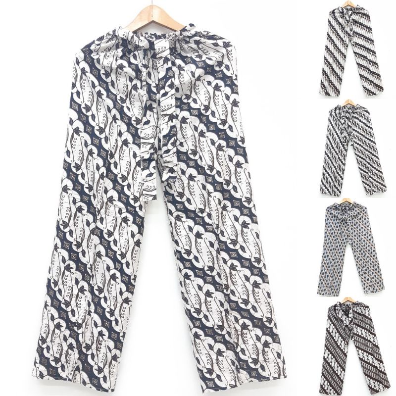 CELANA KULOT TIDUR PANJANG JUMBO BATIK SOGAN