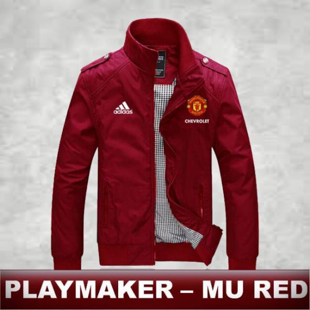 Jaket Playmaker Eksklusif Manchester United Hitam/Promo Jaket Murah/Gudang Fashion Jaket Bola Ori