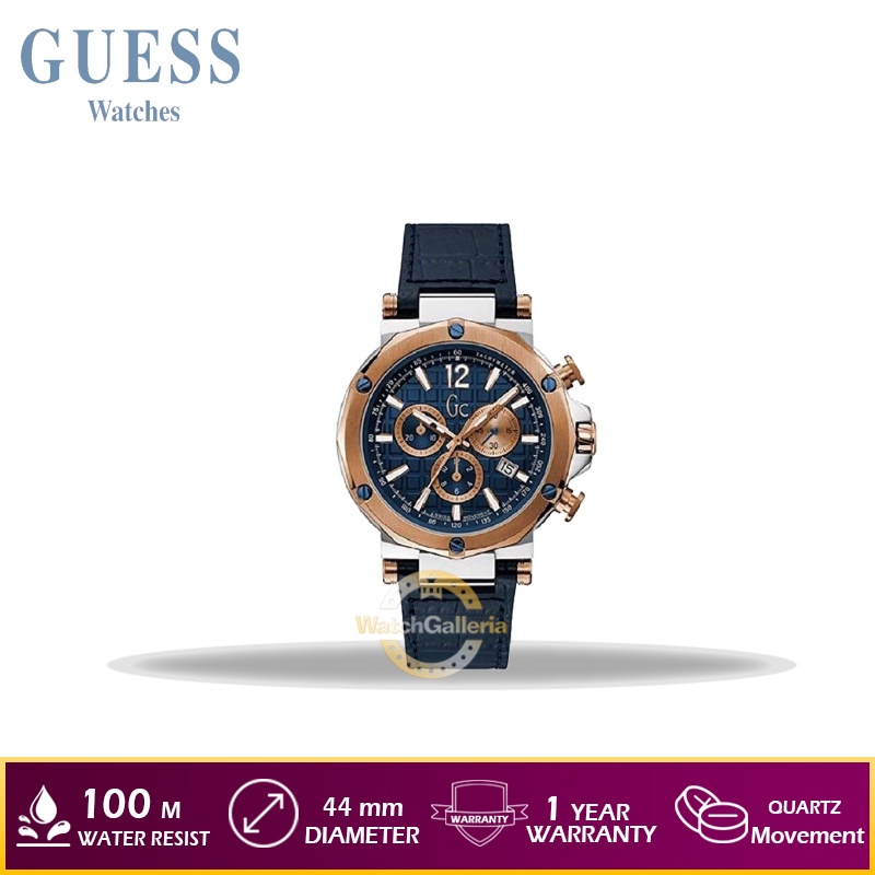 Jam Tangan Pria GUESS GC Y53001G7MF Strap Leather Original