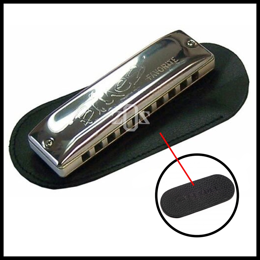 Tempat Pouch Case Harmonica Seydel Bl Series Kulit Leather