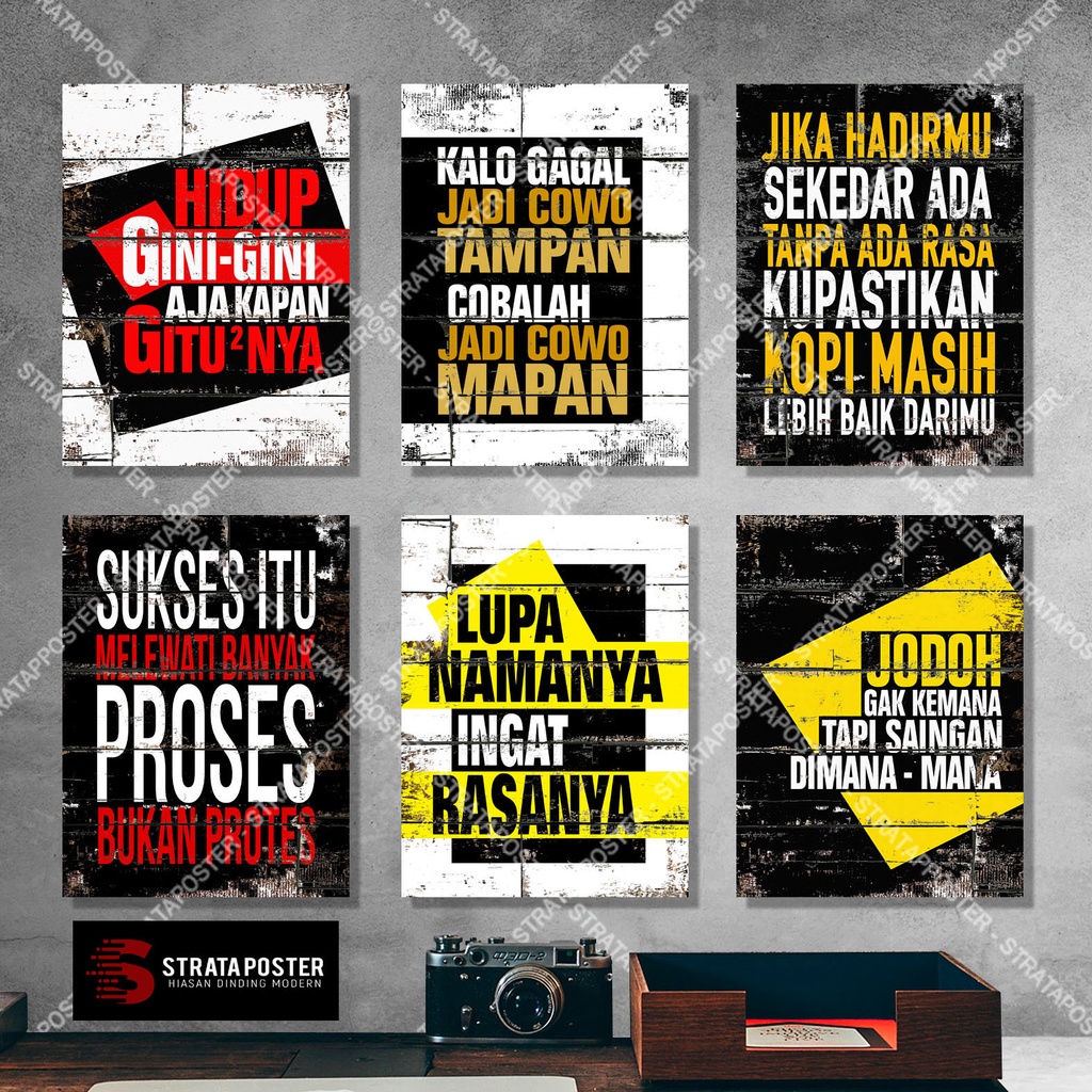 Poster motivasi - Hiasan dinding kata kata motivasi - Wall decor - Poster dinding 1419ST