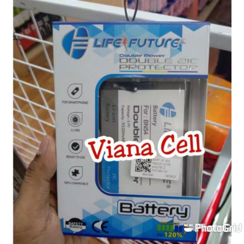 DOBEL BATERAI BATREI BATTERY XIAOMI REDMI NOTE 9 REDMI 9 BN54 BN 54 DOUBLE POWER LIFE FUTURE