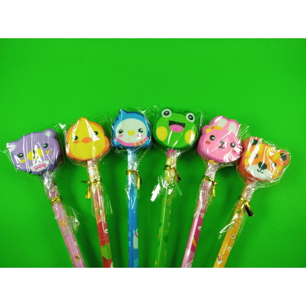 

Pensil Karakter + Penghapus SUPER LUCU