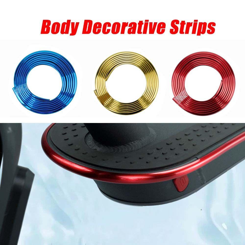 Nickolas1 Body Strip Hias Tepi Anti Gores Untuk Xiaomi M365 Pro Skateboard Parts Scooter Aksesoris Skuter Listrik Stiker Pelindung