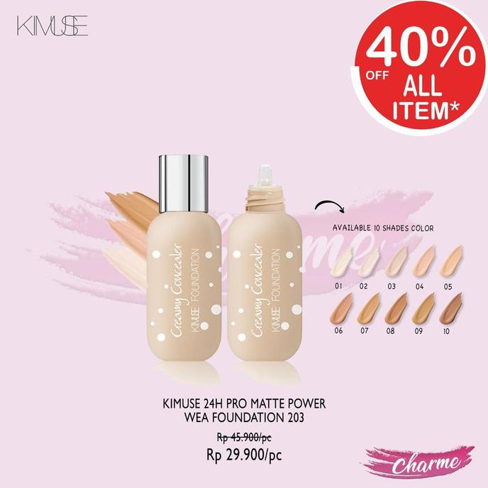 Ready & Ori Kimuse 24H Pro Matte Power Wea Foundation Alas Bedak 203 - Kms203 - 8 4N1