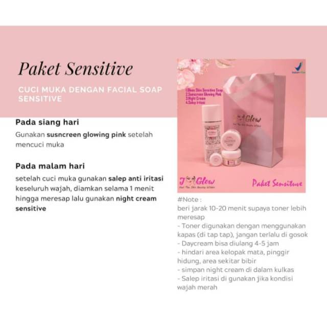 Jglow paket sensitif