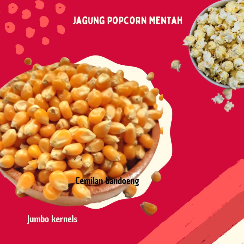 Jagung Popcorn Non GMO Mentah Butterfly 1kg EXP JUNI 2024