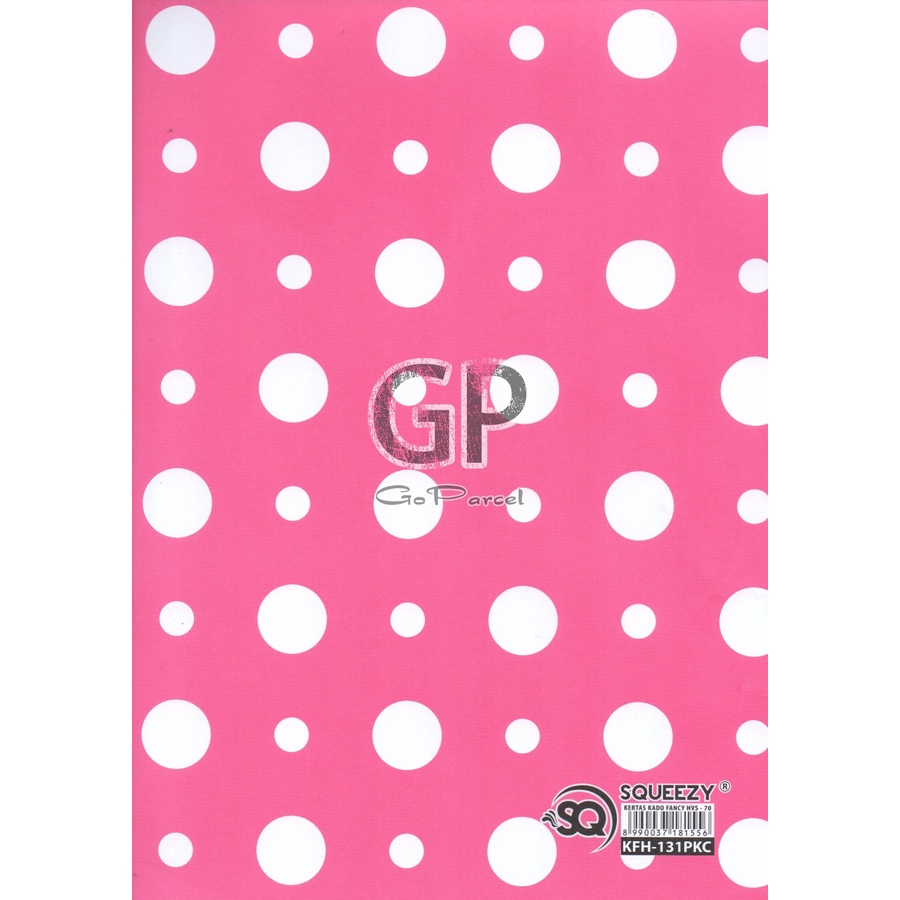 ( 5 Lembar ) KERTAS KADO SQ DOFF - GIFT WRAPPING PAPER POLKADOT COLOUR DOT PINK BLUE PURPLE ONDE POLKA