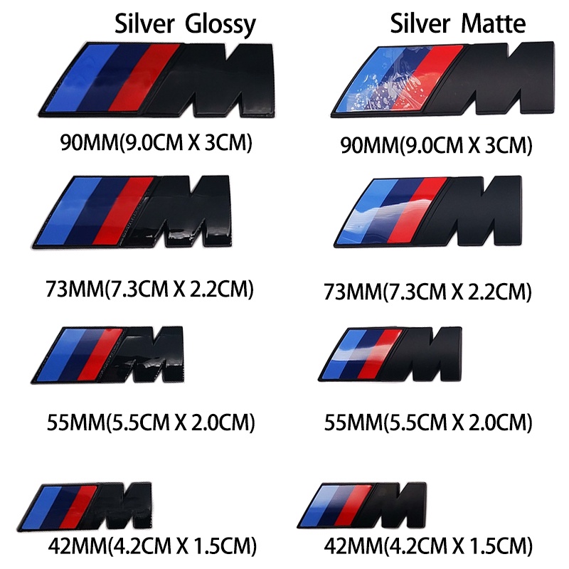 Stiker Logo Bmw M E90 M1 M2 M3 M4 M5 M6 M760 M8 Bahan Abs