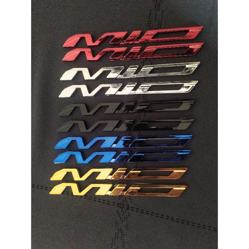 (SEPASANG) EMBLEM MIO TIMBUL / EMBLEM MIO 3D / STICKER MIO TIMBUL