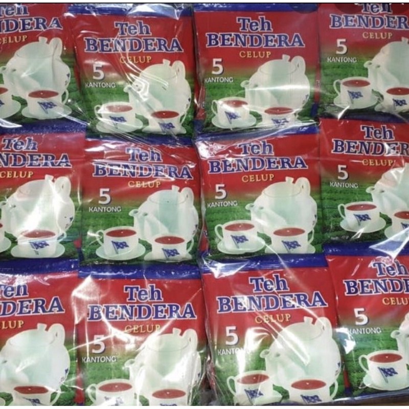 

Teh bendera celup sachet 1 pak isi 24 bungkus