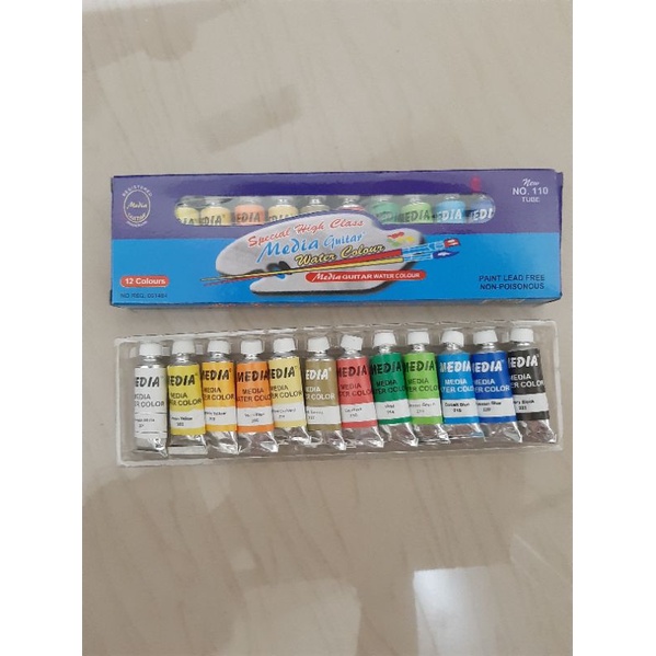 

cat air 12 warna untuk anak lukis