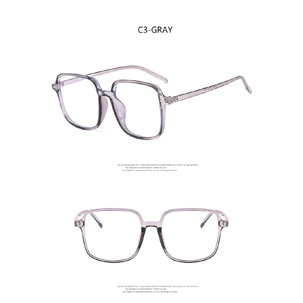 Fashion metal hinge square ins Korean men and women glasses