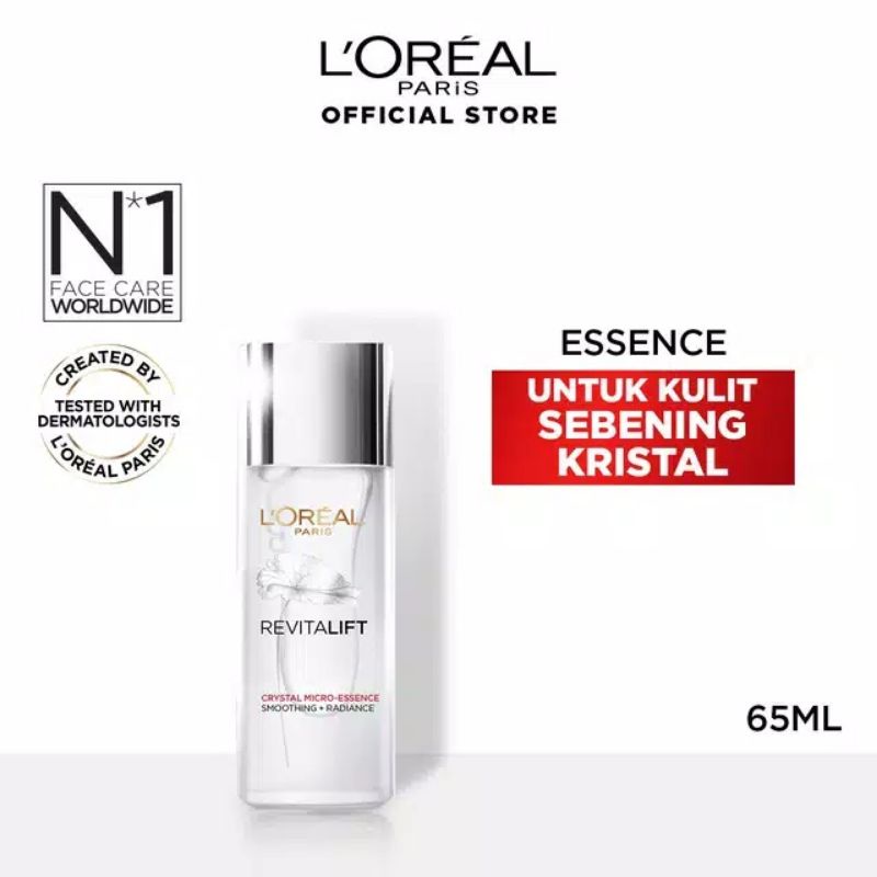 Free gift‼️L'Oreal Paris Revitalift Crystal Micro Essence Water Serum Skin Care - 65 ml, Original te