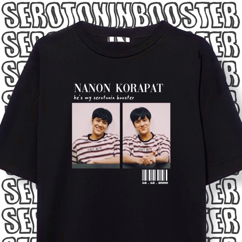 T-SHIRT THAI ACTOR SEROTONIN vol.2 | offgun chimon ohmnon perth mark siwat kaos hitam