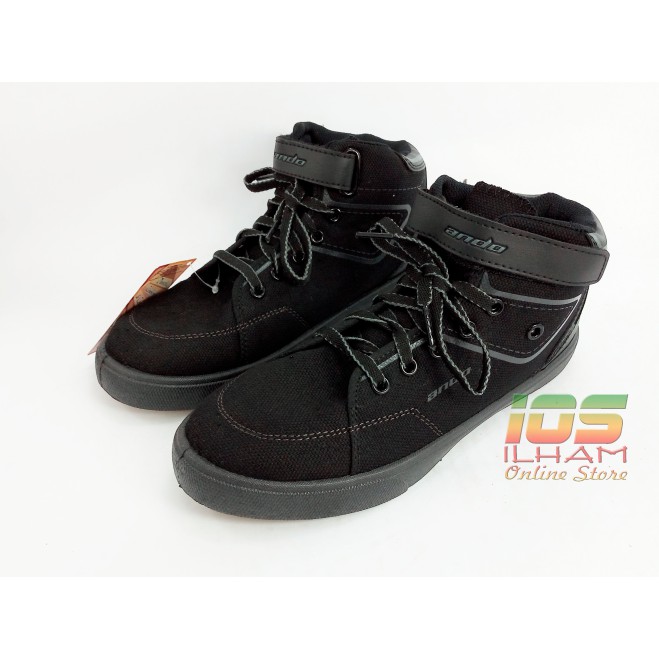 Sepatu Sekolah Anak Ando Drifter Size 34-37 Hitam