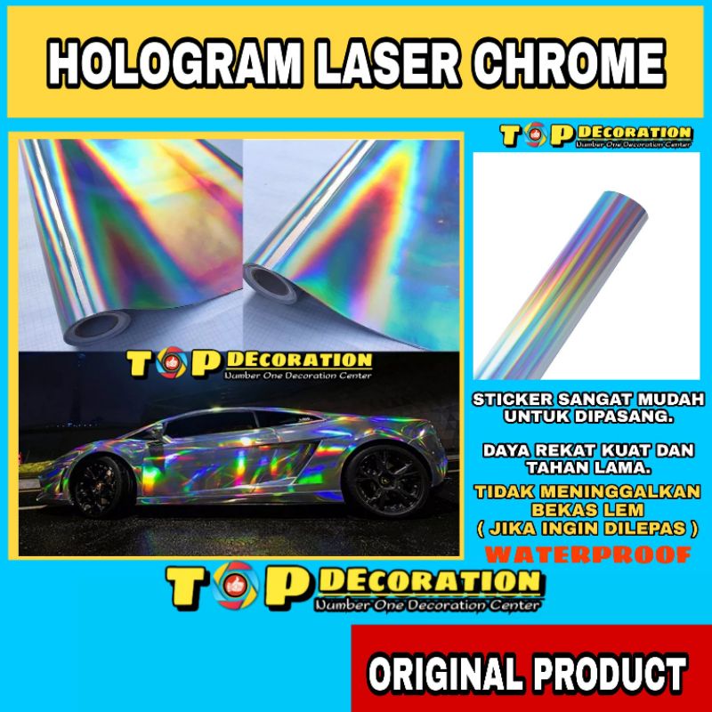 

Stiker hologram laser chrome