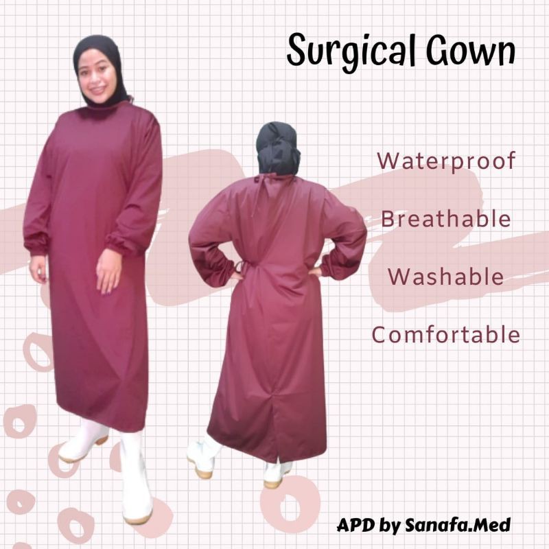 APD Gown Taslan waterproof, reusable, washable