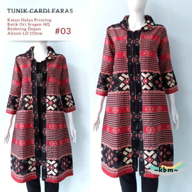 Tunik cardi faras batik ori sragenan