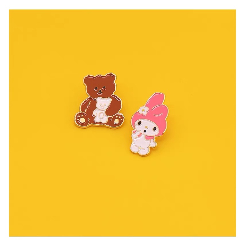 Kartun anime Clow m pom Purin melodi bros lucu alloy drop minyak lencana siswa beberapa aksesoris