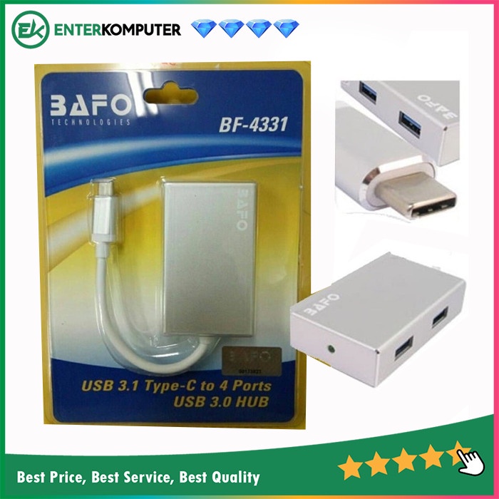 Accessories Kabel Type C USB To HUB 3.0 4 Port - Merk Bafo (BF-4331)