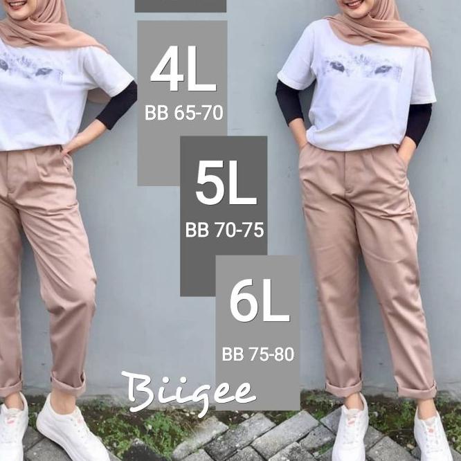 JUMBO BAGGY PANTS PREMIUM AMERICAN DRIL BIG SIZE 4L 5L 6L//CELANA KERJA JUMBO//BB 65-80kg //OGOS-BII