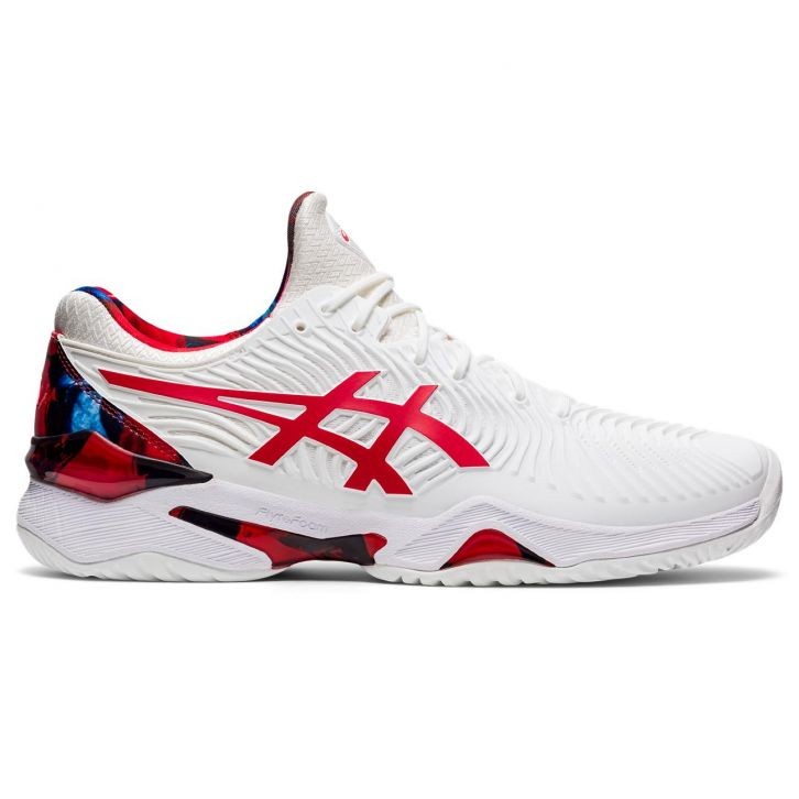 Asics Court FF Novak LE White/Classic Red Sepatu Tenis Tennis Shoes Original