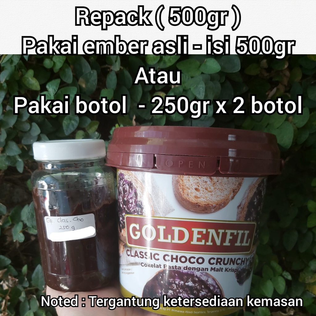 

repack goldenfil dark classic choco crunchy 500gr goldenfil classic choco crunchy 500gram repack