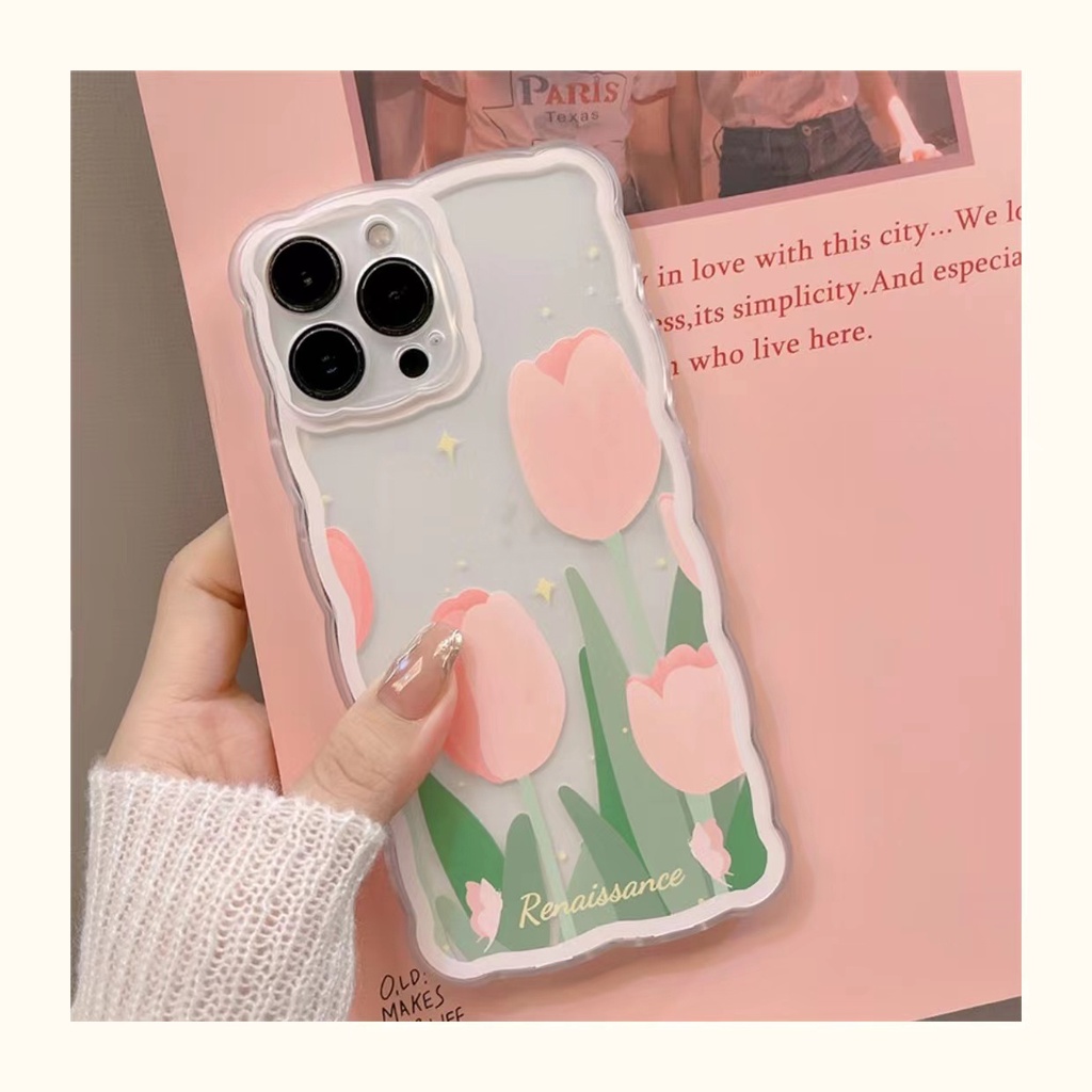 Soft Case Silikon TPU Transparan Motif Bunga Untuk IPhone 13 12 Mini 11 Pro X XR XS Max SE 2020 6 6S 7 8 Plus