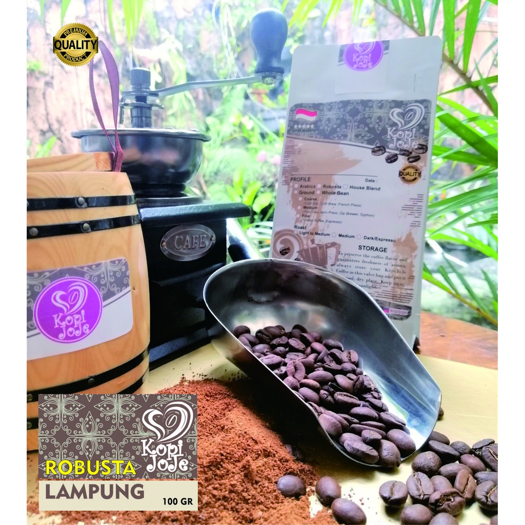 

KOPI ROBUSTA LAMPUNG NATURAL (SPECIALTY COFFEE) - 100GR KOPIJOJE