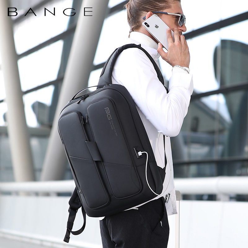 Tas Bange BG7238 Bag Backpack Pria Ransel Laptop 15.6&quot; Inch USB Import