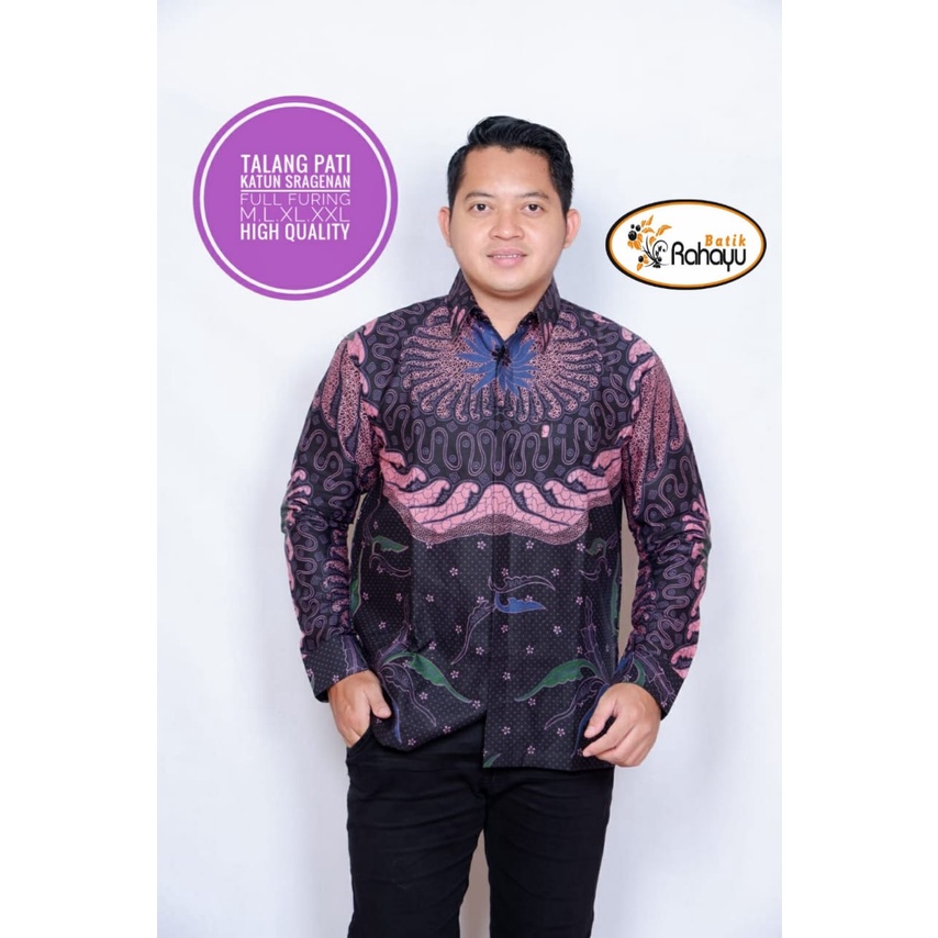 TALANG PATI RAHAYU KEMEJA BATIK PRIA SOLO LENGAN PANJANG LAPIS FURING ATASAN PREMIUM MODERN SEKAR JAGAD SETYO LUHUR PUTIH MLIWIS LASEM NAGA BIRU SEKAR ANGGUN MLIWIS MERAH MODANG HITAM SUTRA WIJAYA HADI PENI DWI PANGGA SAOTA AJI PARANG BIRU NAVY SADEWA