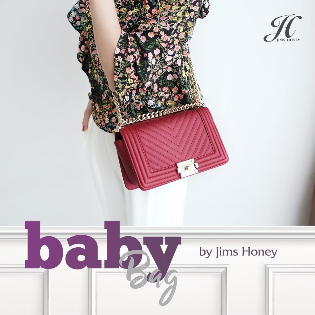 JIMS HONEY JH Baby Bag Tas Selempang Mewah Pesta Shoulder Bag Tali Rantai Kulit Sintetis JIMSHONEY