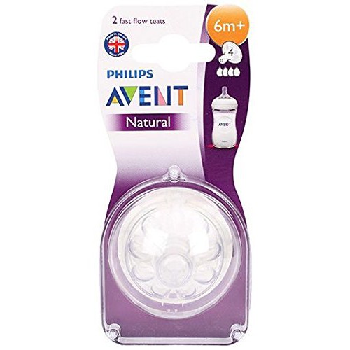 Philips Avent Teat Natural Fast Flow 6m+ 2Pcs