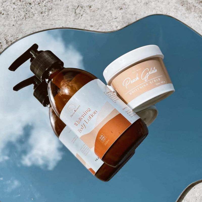 HB Whitening BPOM Healthy Body Lotion 200ml & Lulur Scrub 100gr Ourra Beaute Ouraskin Paket Ekonomis