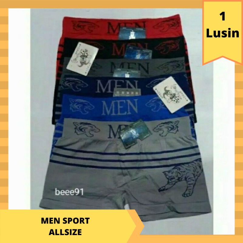 ( 1 lusin ) celana dalam boxer pria MEN SPORT