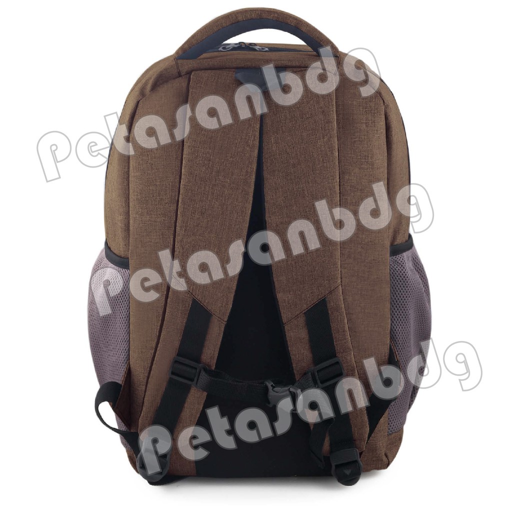 PTS -Tas Ransel Korea Braun Fox Yaizu Laptop Backpack - Grey - FREE Raincover