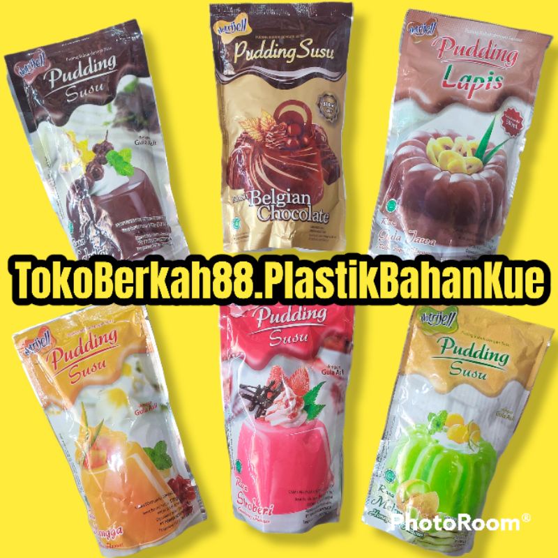 

PROMO MURAH..!! PUDDING SUSU NUTRIJELL COKLAT/COKELAT BELGIAN/STRAWBERRY/MANGGA/MELON/GULA JAWA UK. 145 GR