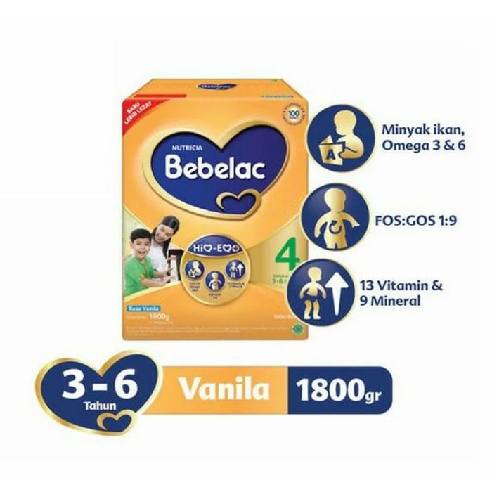 

Susu Bebelac 4 Rasa Vanila Box 1800 Gram