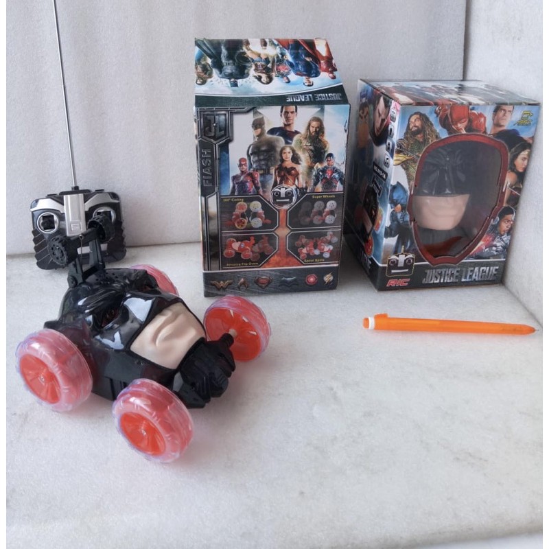mainan anak mobil rc stunt rolling car 360 karakter batman