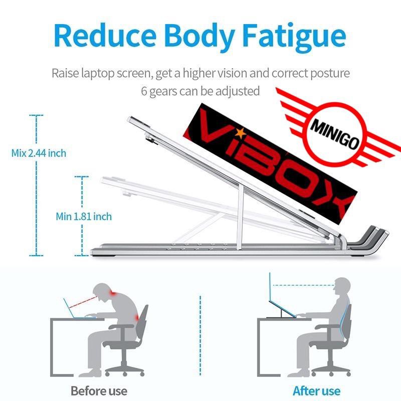Stand Holder Laptop Folding Braket vibox Dudukan Lipat Anti Slip Alas Brakets Pendingin Ipad Tablet